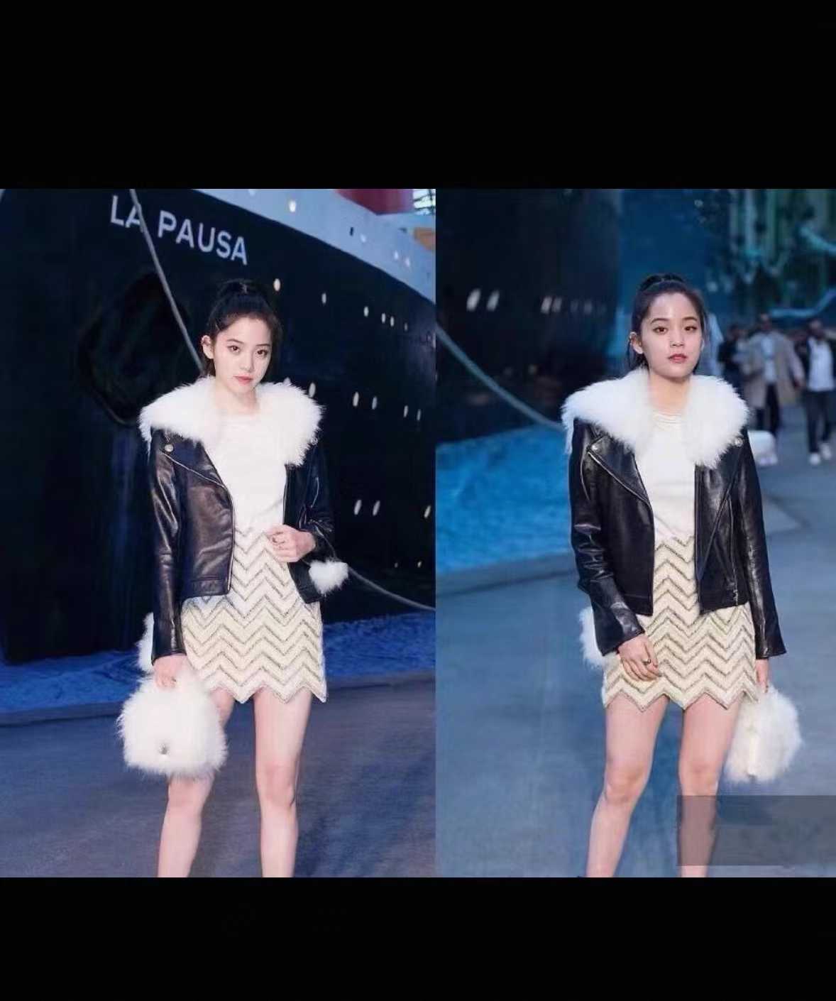 Chanel manteau en cuir