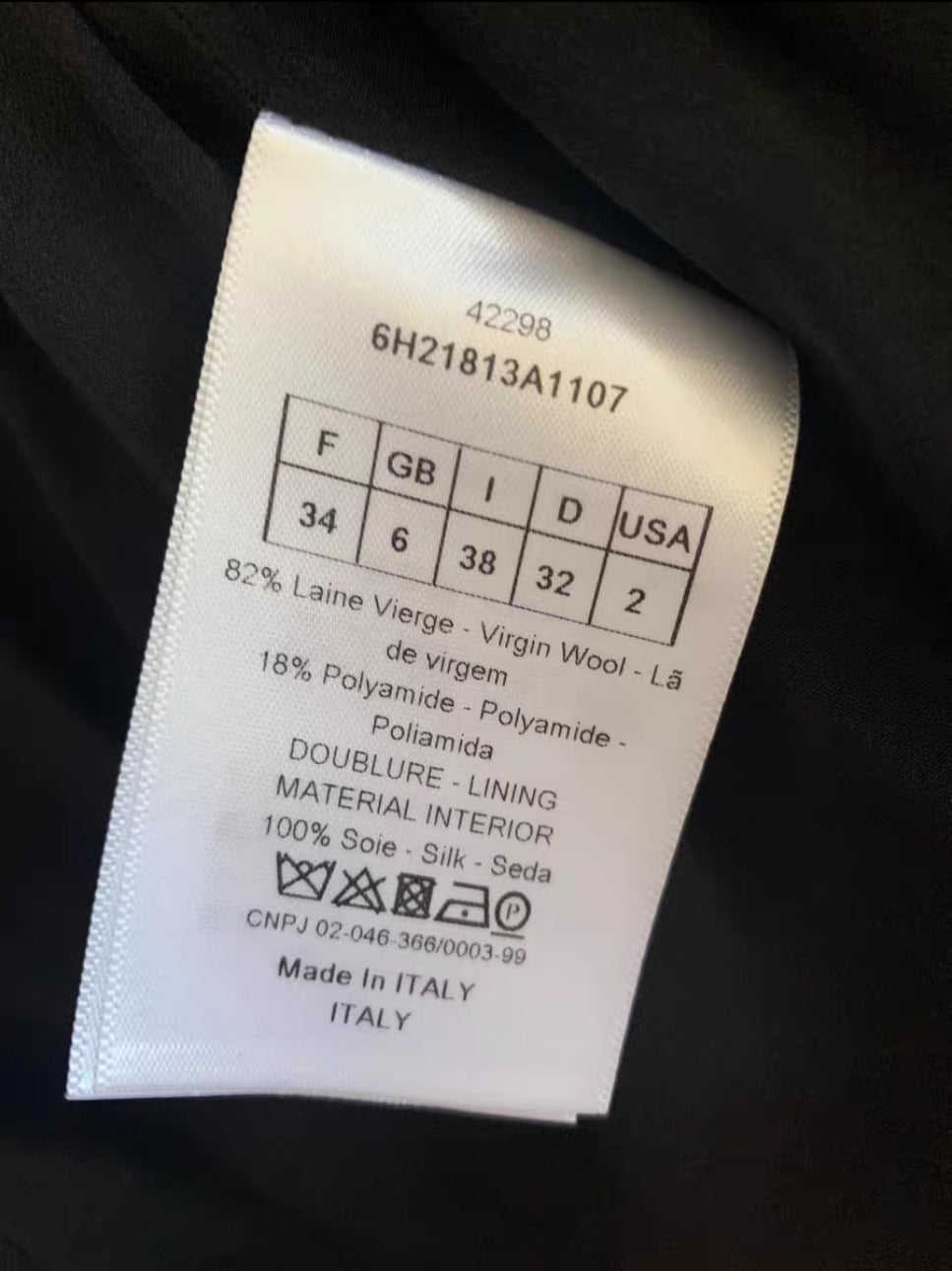 Dior manteau en laine