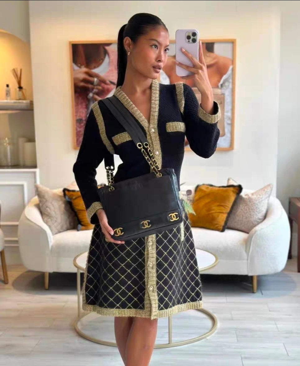Chanel robe en cachemire