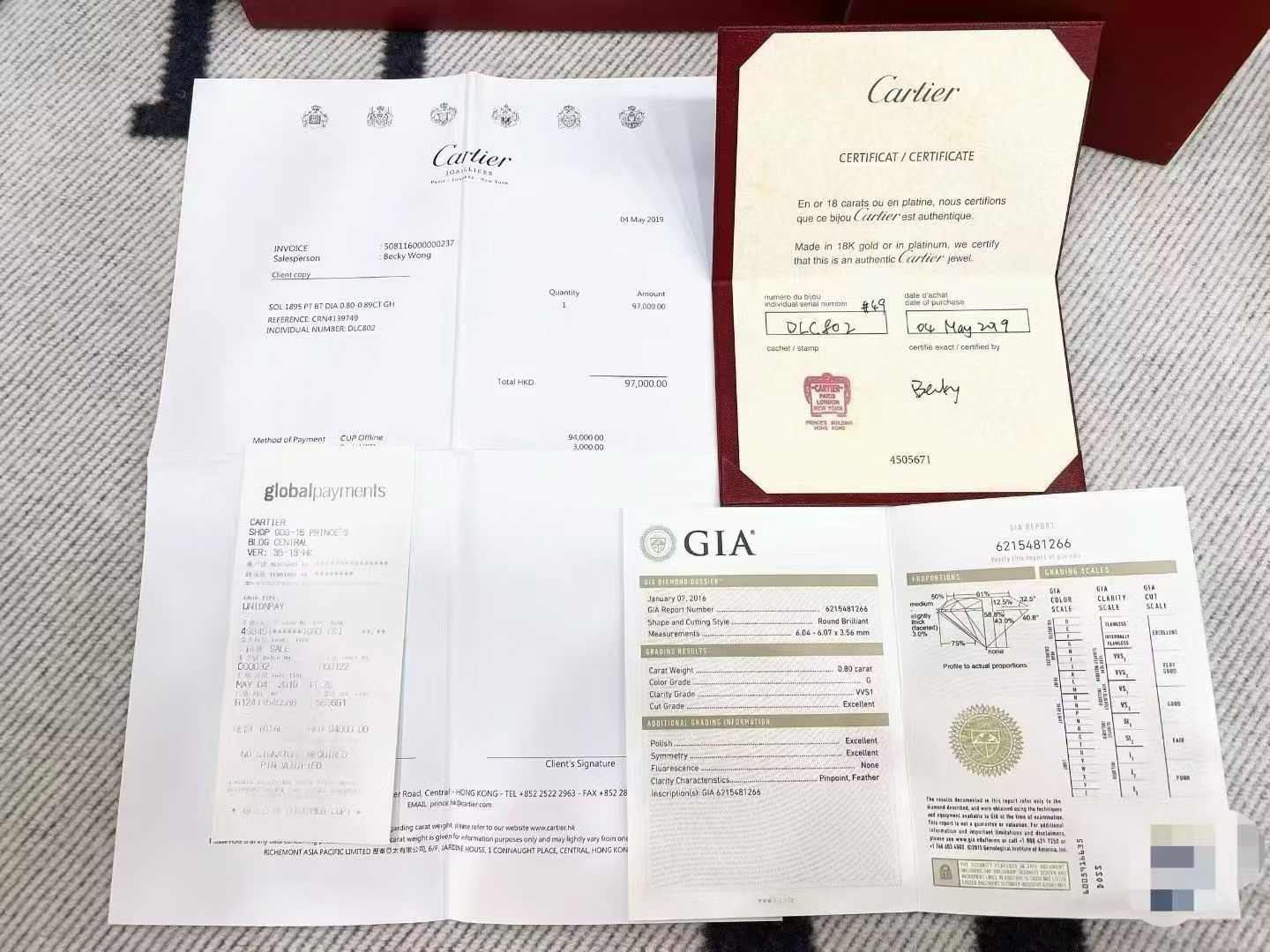 Cartier bague en diamant