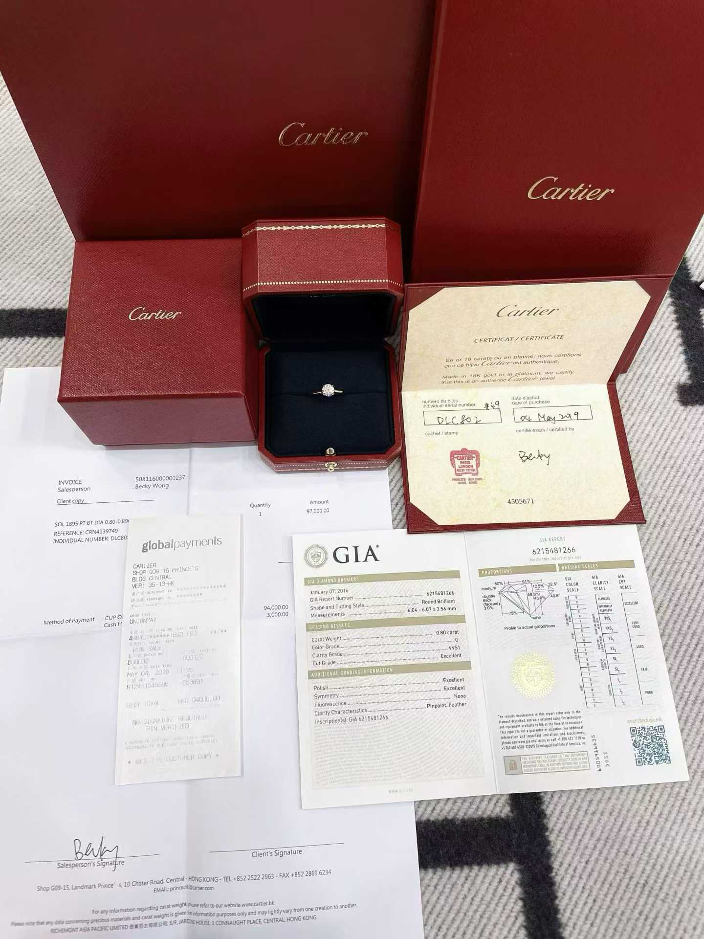 Cartier bague en diamant