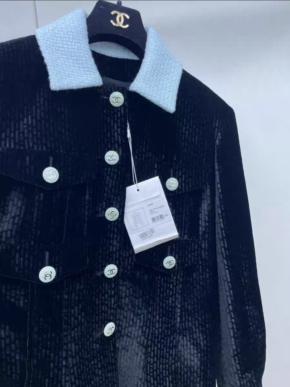 Chanel veste en velours collection 22B