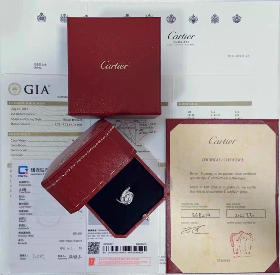 Cartier TRINITY RUBAN bague en diamant