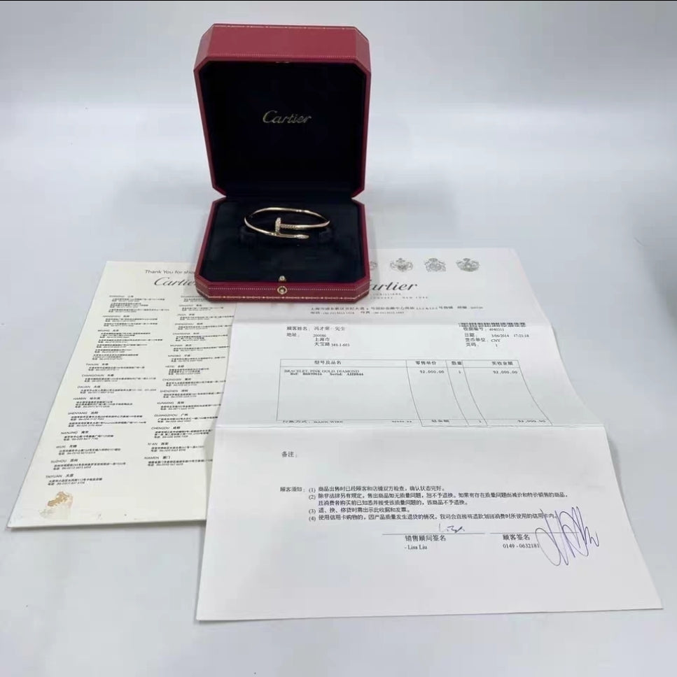 Cartier juste un clou bracelet modèle classique,diamants