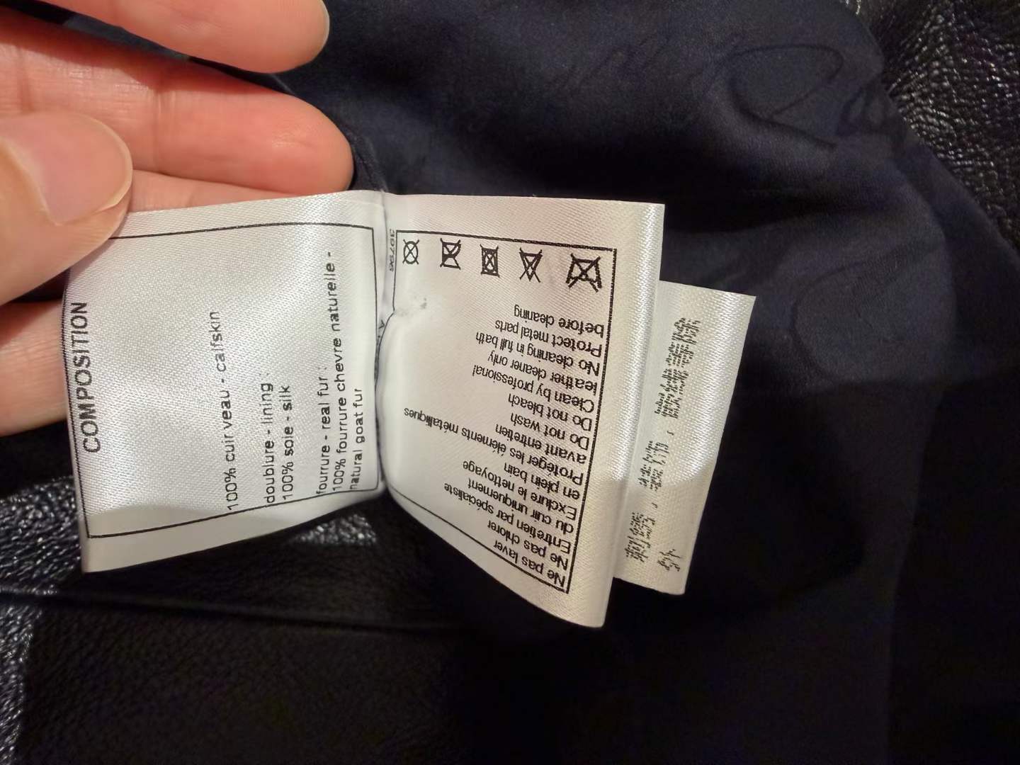 Chanel manteau en cuir